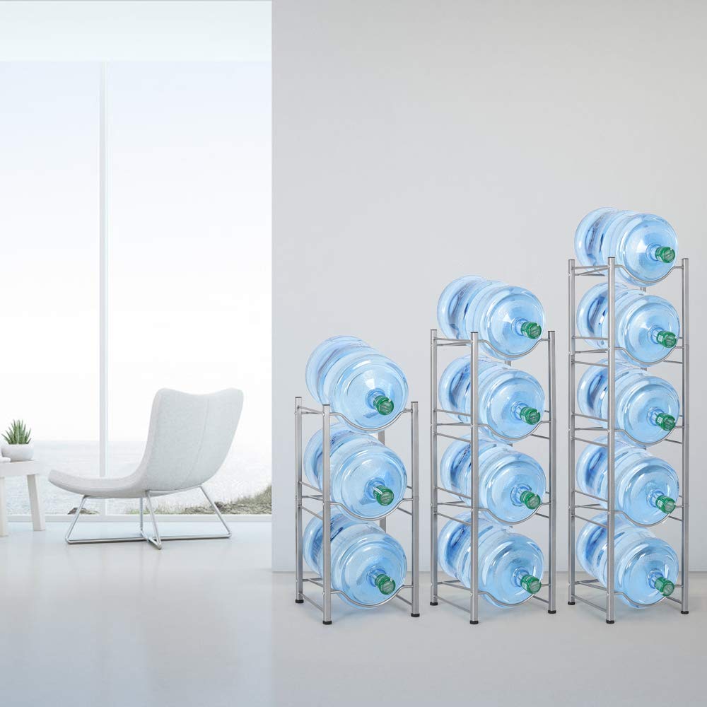Water Bottle Holder 4Tier Cooler Jug Rack, 5 Gallon Water Bottle