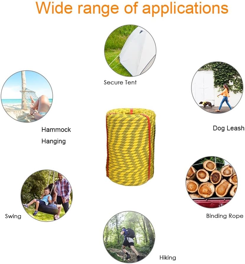 Double Braid Polyester Rope 18mm Nylon Pulling Rope Force Polyester Load Sailing Rope for Gardening Marine boat rope boat mooring lines (Color : 18mm, Size : 80m)