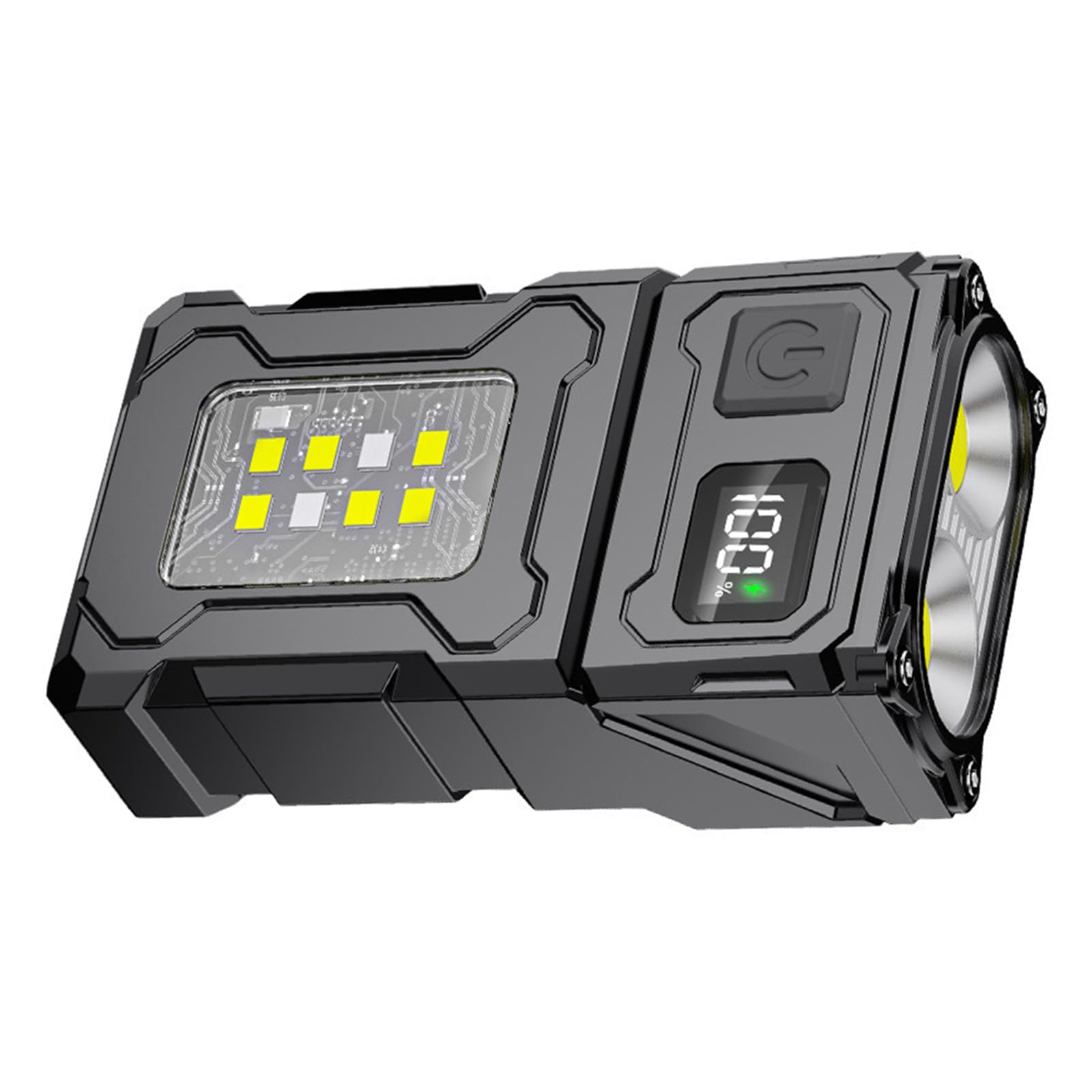 Hsioluted Multicolor Led Work Light Flashlight With Attachment Usb Rechargeable Flashlight Abs Texture For Camping Hiking Hiking Accessories