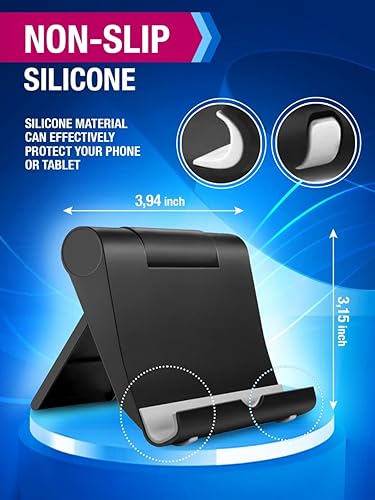 Miniatura 3 de Soporte para teléfono celular portátil compacto: cuna, soporte para teléfono inteligente, soporte para tableta pequeña para escritorio de oficina,