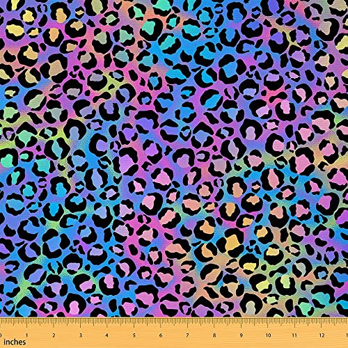Colorful Leopard Print Fabric by The Yard -...