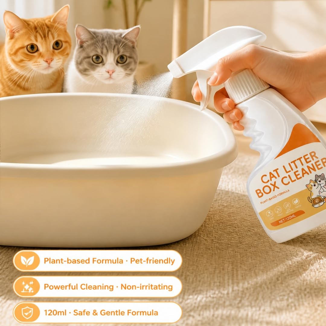 Katzentoilette Reinigungsspray, geruchsfreie für Haustiere (6pcs)