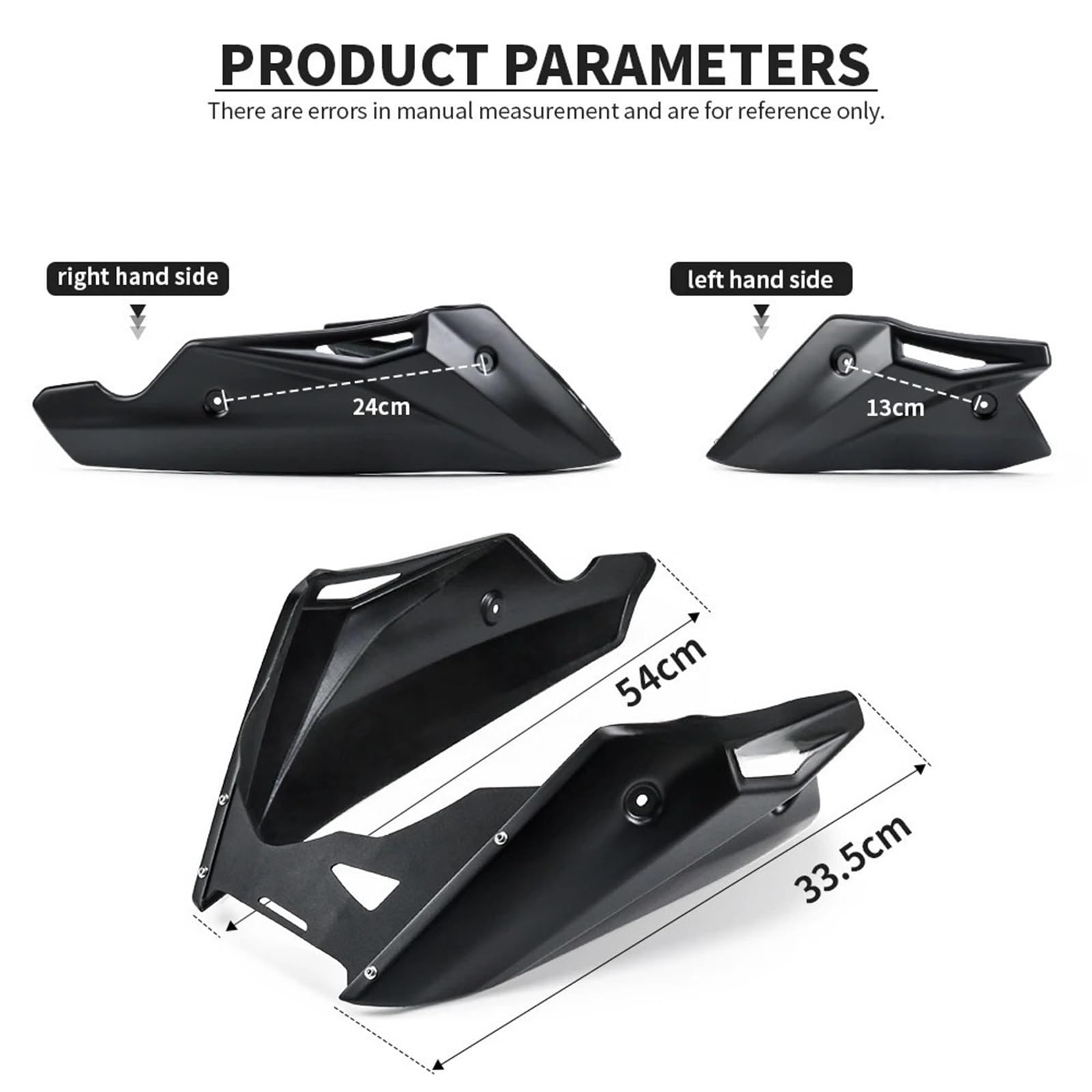 Deflector Aire Compatible con Honda CB750 CB 750 Hornet 2023 2024 2025, Protector Inferior del chasis del Motor para Motocicleta, Placa de Acabado Decorativa(Black)