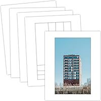 Vista 60 de MBC MAT BOARD CENTER, Paquete de 5 paspartús negros de 4x6 para fotos de 3x5, corte biselado, libre de ácido, grosor de 4 capas