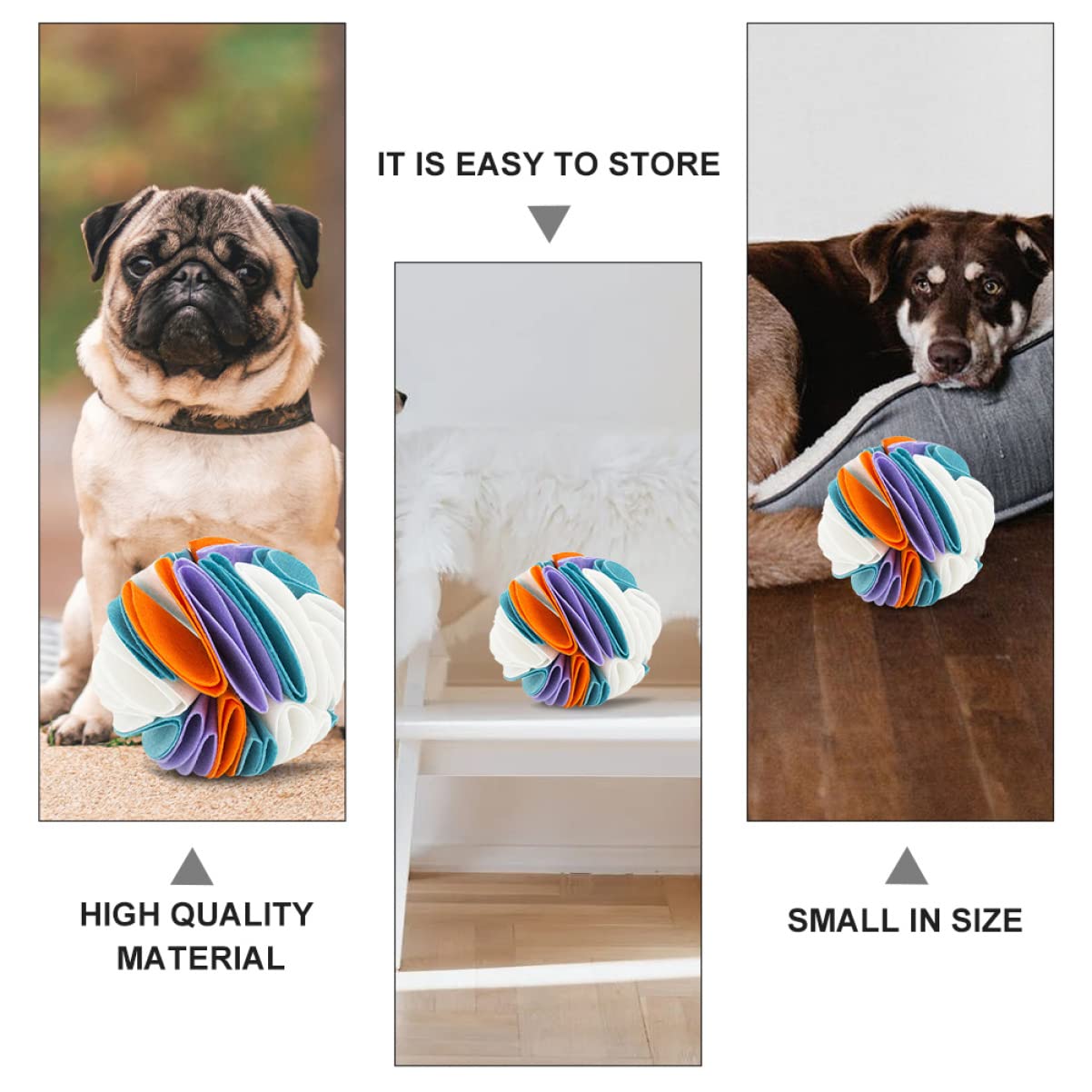 Mipcase 2stücke Snuffle Foraging Für Hunde Interaktives Spielzeug Langsamen Fütterung Molar Spielzeug Filz Für Mentale Und Langsames Für Drinnen Und Draußen