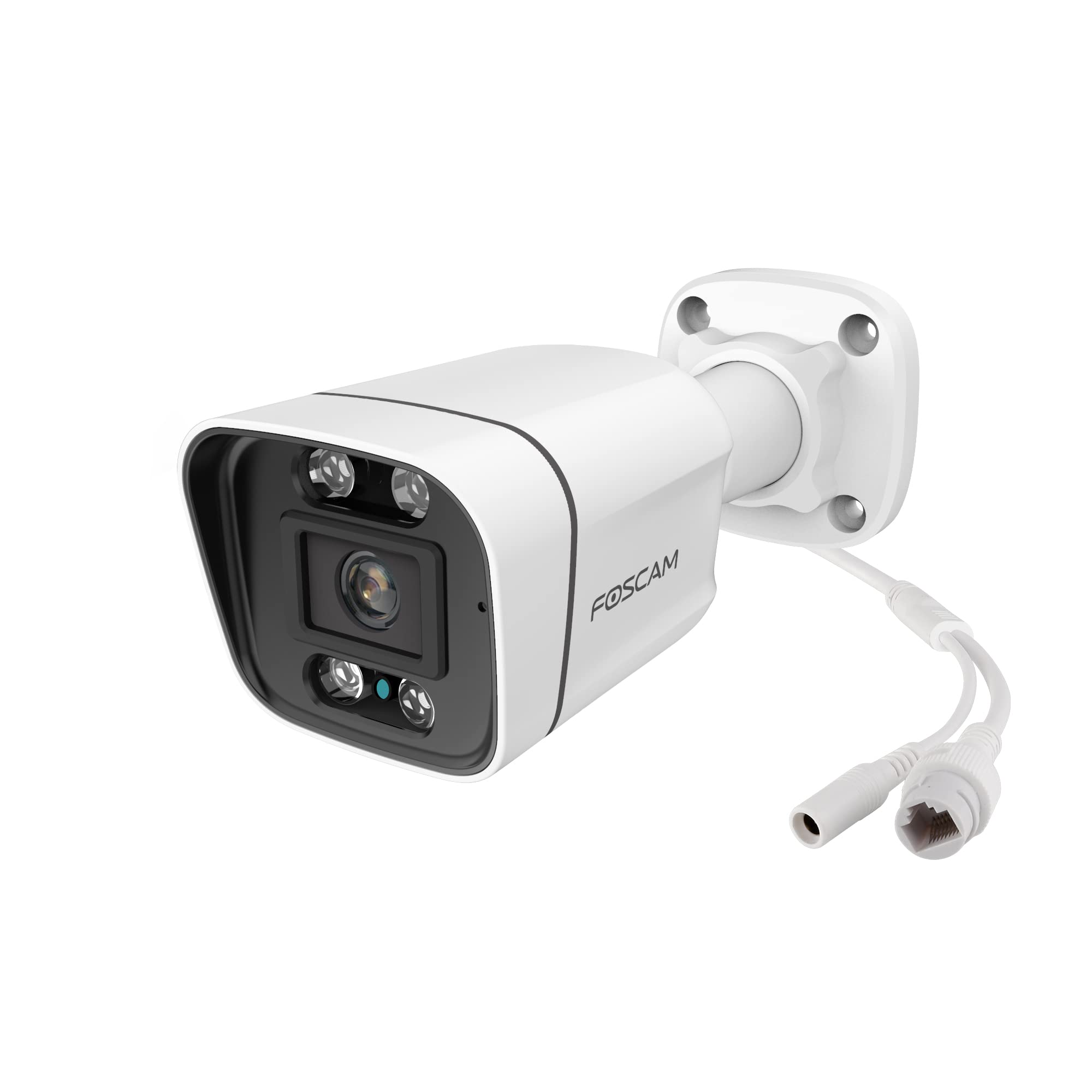 Foscam 8 MP PoE Outdoor IP-Kamera mit Lichtspots und Sirene V8EP Weiß