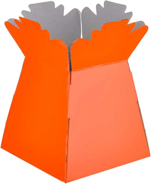 Diamante Crafts 1 x Orange - Living Vase - Bouquet Flower Box