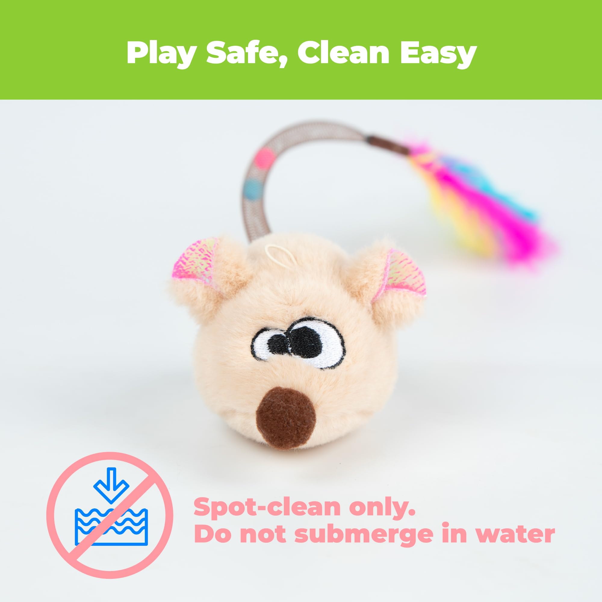 Catify by Best Pet Supplies Interaktives Katzenspielzeug, Plüschspielzeug, bewegungsaktiviertes und quietschendes Spielzeug mit amerikanischer Katzenminze für Katzen und Kätzchen