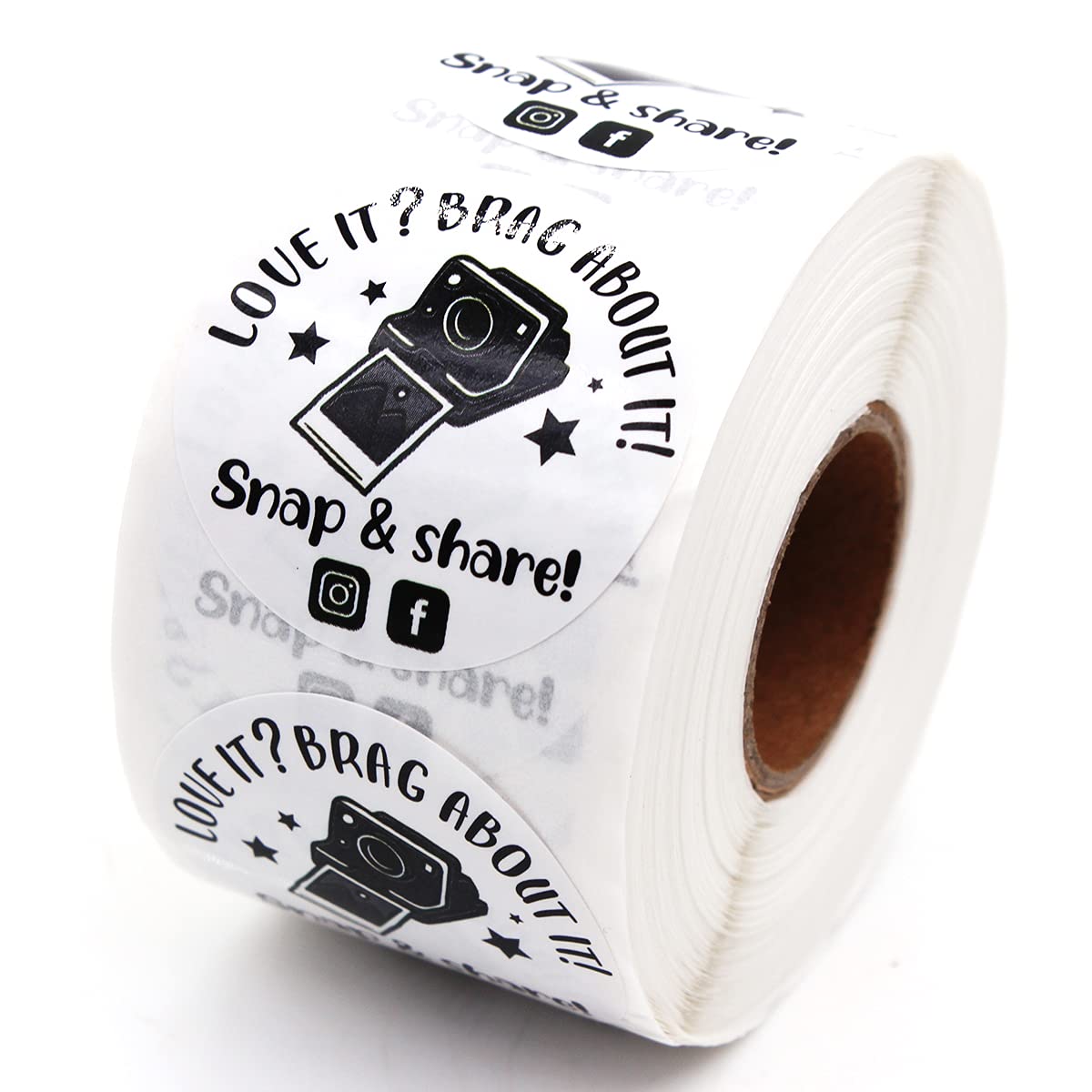 500 PCS Vintage Camera Design Stickers,Love It Brag About It,Thank You,Handmade,Small Business Stickers (Classic Camera)