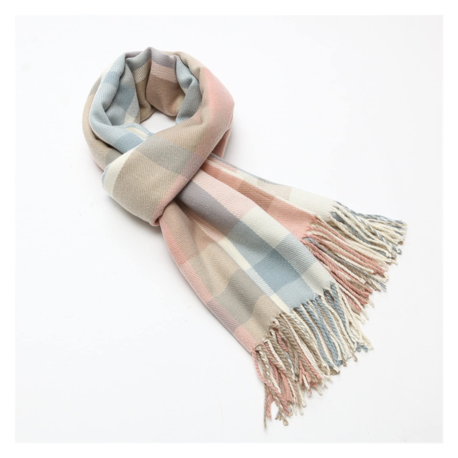 Sciarpa Calda Sciarpa Donna Cashmere Sciarpes Scialle da Donna Plaid Autunno Inverno Morbido Torbido Scialli Paradelli Involucri for Le Donne Regalo per La Vita Quotidiana(E)
