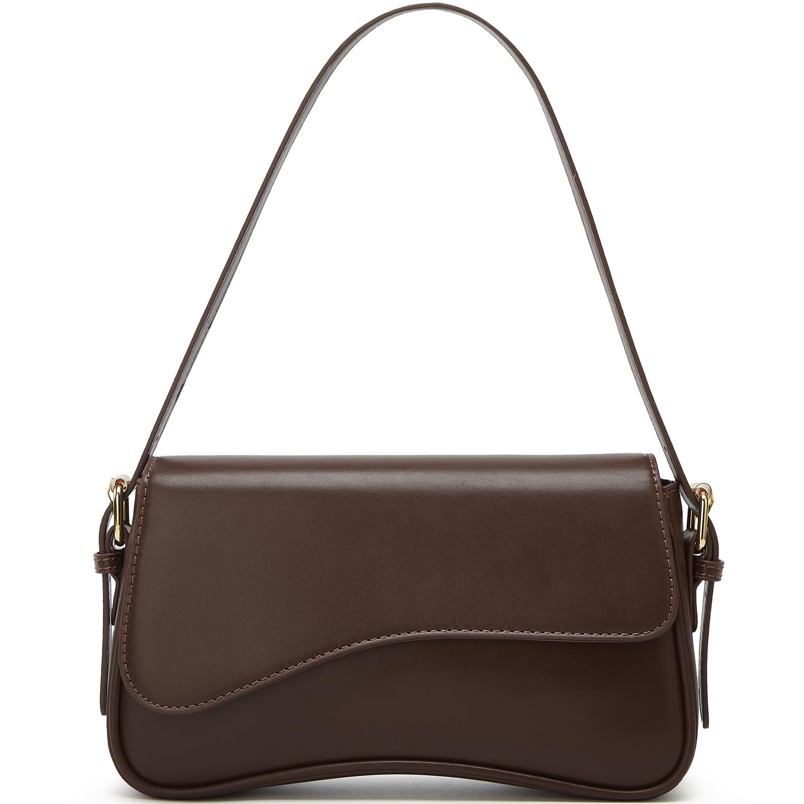 Shoulder Bag for Women Y2K Trendy Purse Vegan Leather Hobo Handbags Clutch Saddle Bag with 2 Removable Strap