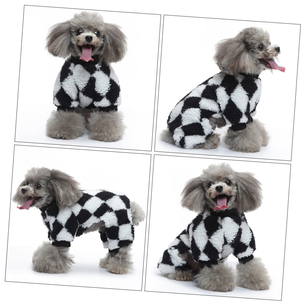 Sosoport 4pezzi Costume Per Cani Morbido e Confortevole Pigiama Pile Per Cuccioli Abbigliamento Da Casa Per Cani Adatto Per Feste e Occasioni Speciali
