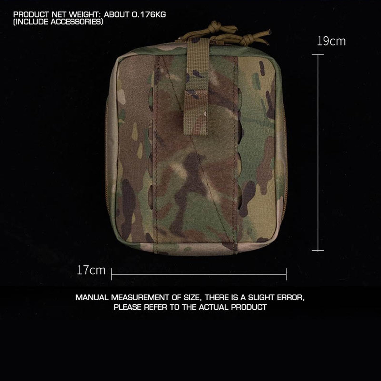 Tasca Medica Tattica MOLLE, Pouch IFAK Staccabile con Maniglia a Sgancio Rapido, Ampia Capacità per Kit Primo Soccorso su Gilet o Zaino