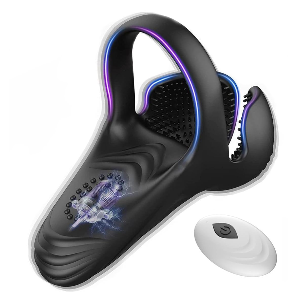 ペニスリング コックリング 【10種類振動モード 会陰部 睾丸 三点同時刺激】 玉袋攻め ペニス刺激 男性用 大人のおもちゃ 人気 電動バイブ オナニーグッズ あだるとグッズ 亀頭バイブ ペニス責め シリコン製 高弾力 USB磁気充電式 強力振動 アダルトグッズ