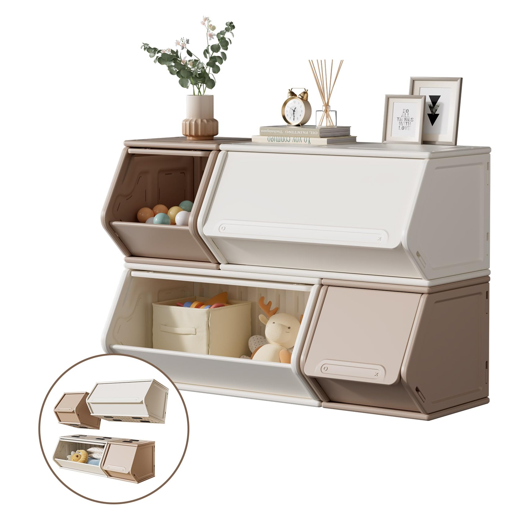 Amazon.com - UNICOO® 2+2 Free Combination Stackable Plastic