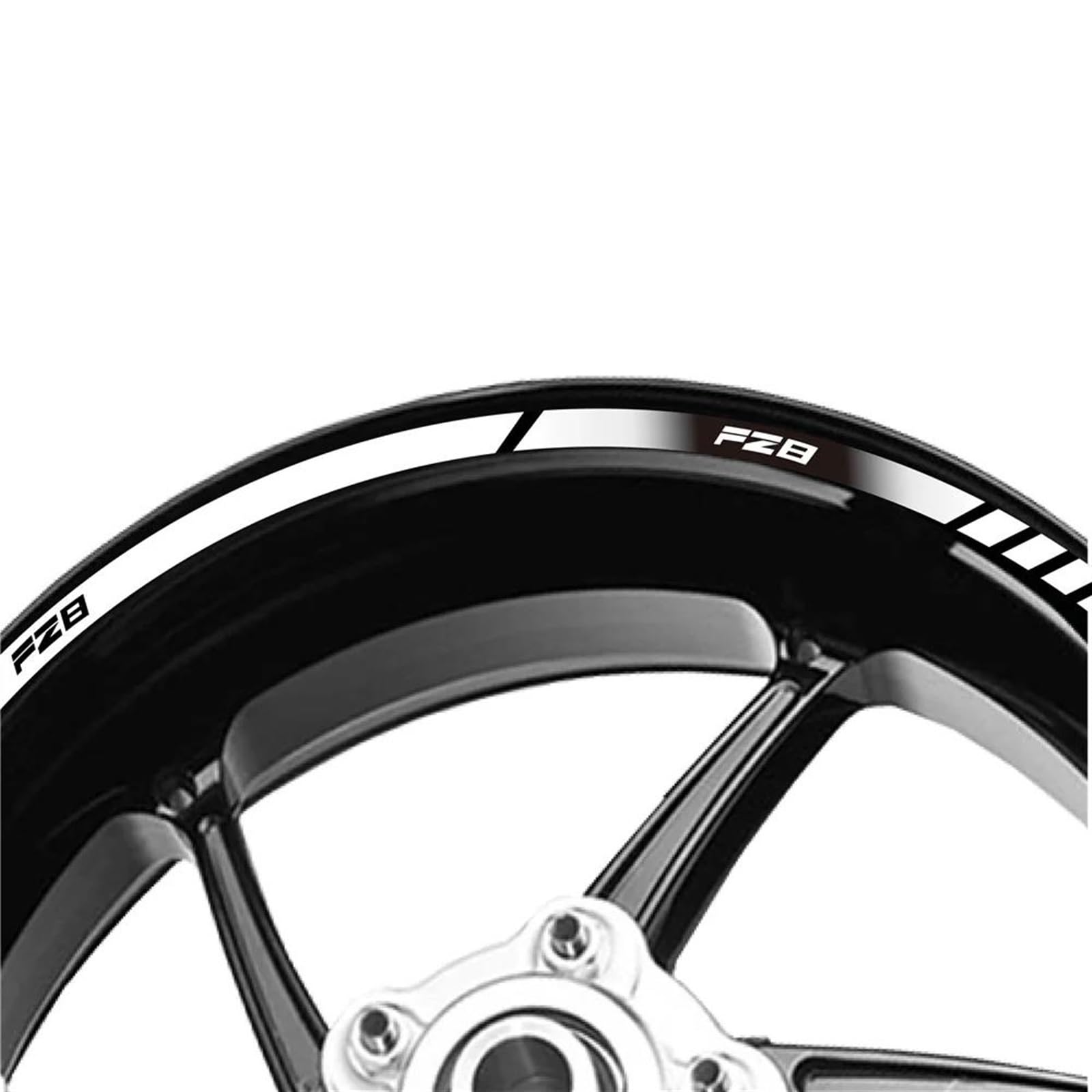 Motorrad-Radaufkleber, Felgenstreifen-Aufkleber, Wasserdichtes Klebeband, Reflektierendes Zubehör Für Yamaha FZ8 Fz8(Style 4)