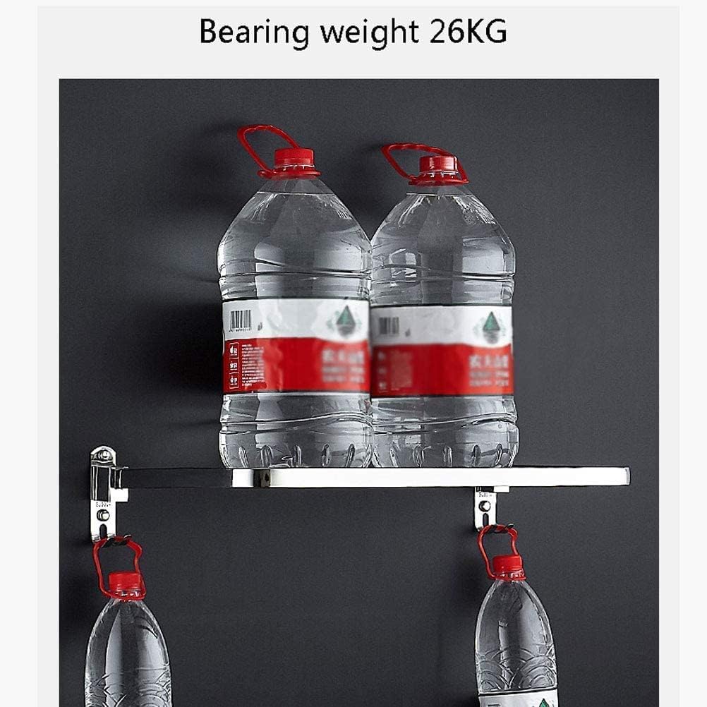 Towel Rack Towel Rail Towel Rack Bathroom Stainless Steel Wall Mount Foldable Towel Rack with Hooks Storage Rack with 3 Towel Holders Towel Rail ()