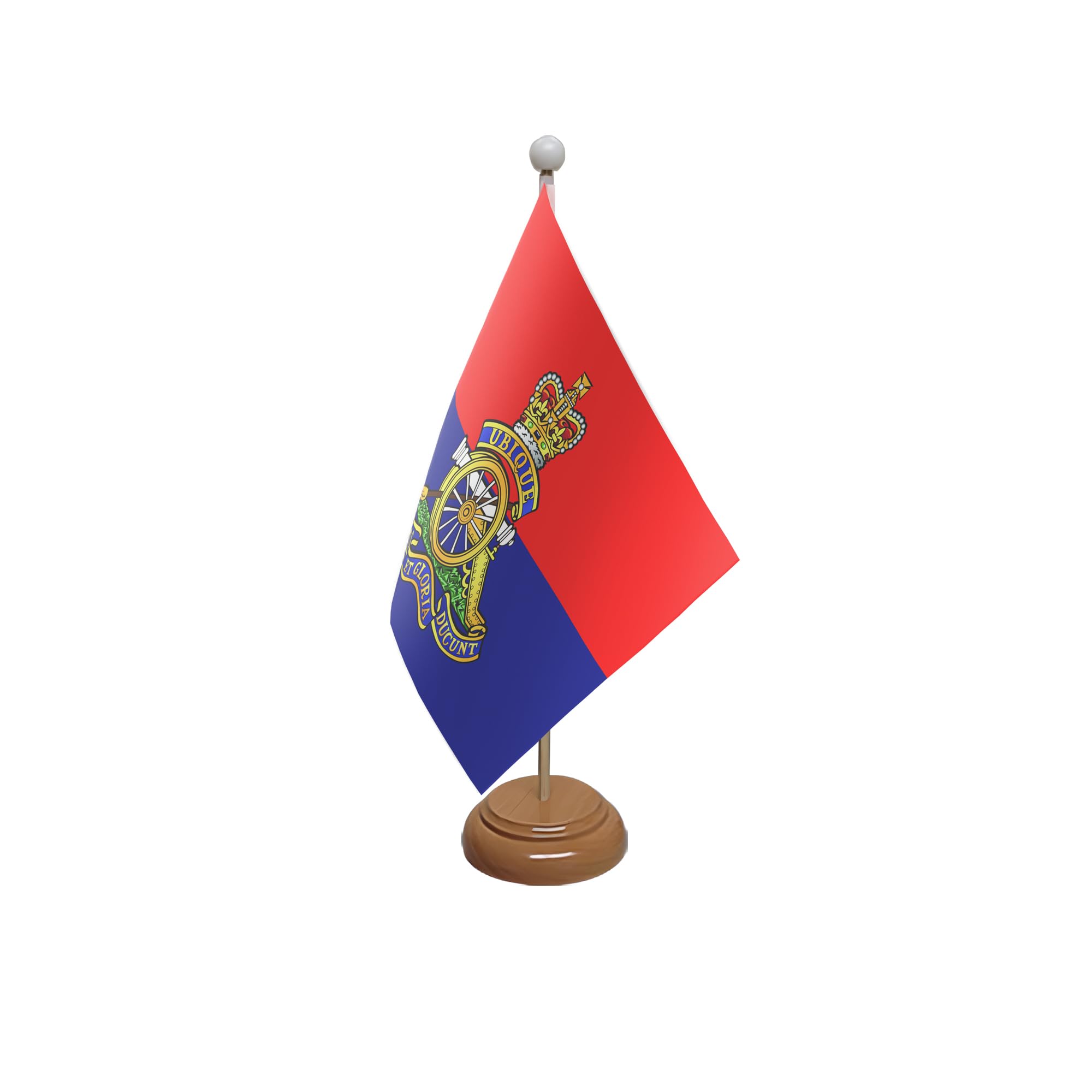 Flagtex Royal Artillery Regiment Wooden Table Flag With Wooden Base