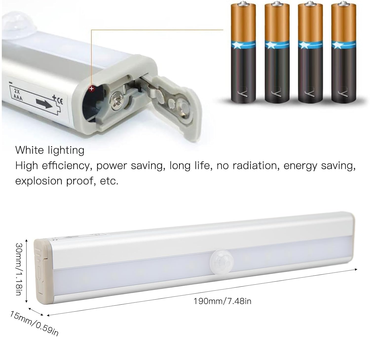 Motion Sensor LED Strip Lights with Infrared Human Detection, Easy Peel Stick Install for RV Interior, Energy Efficient Automobile Lighting Solution