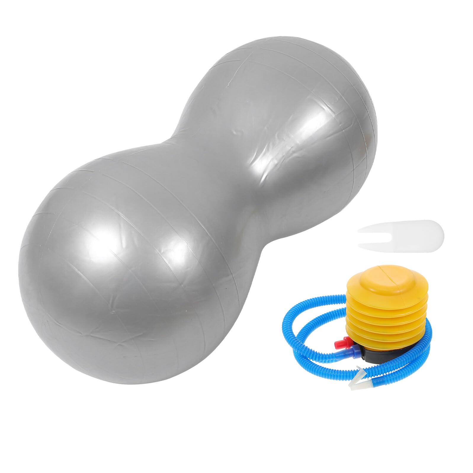 Cabilock Pelota De Ejercicio Inflable De Yoga En Forma De Maní, PVC Grueso Antideslizante, con Bomba y Tapón, Equipo Deportivo para Fitness, Pilates y Terapia En Casa