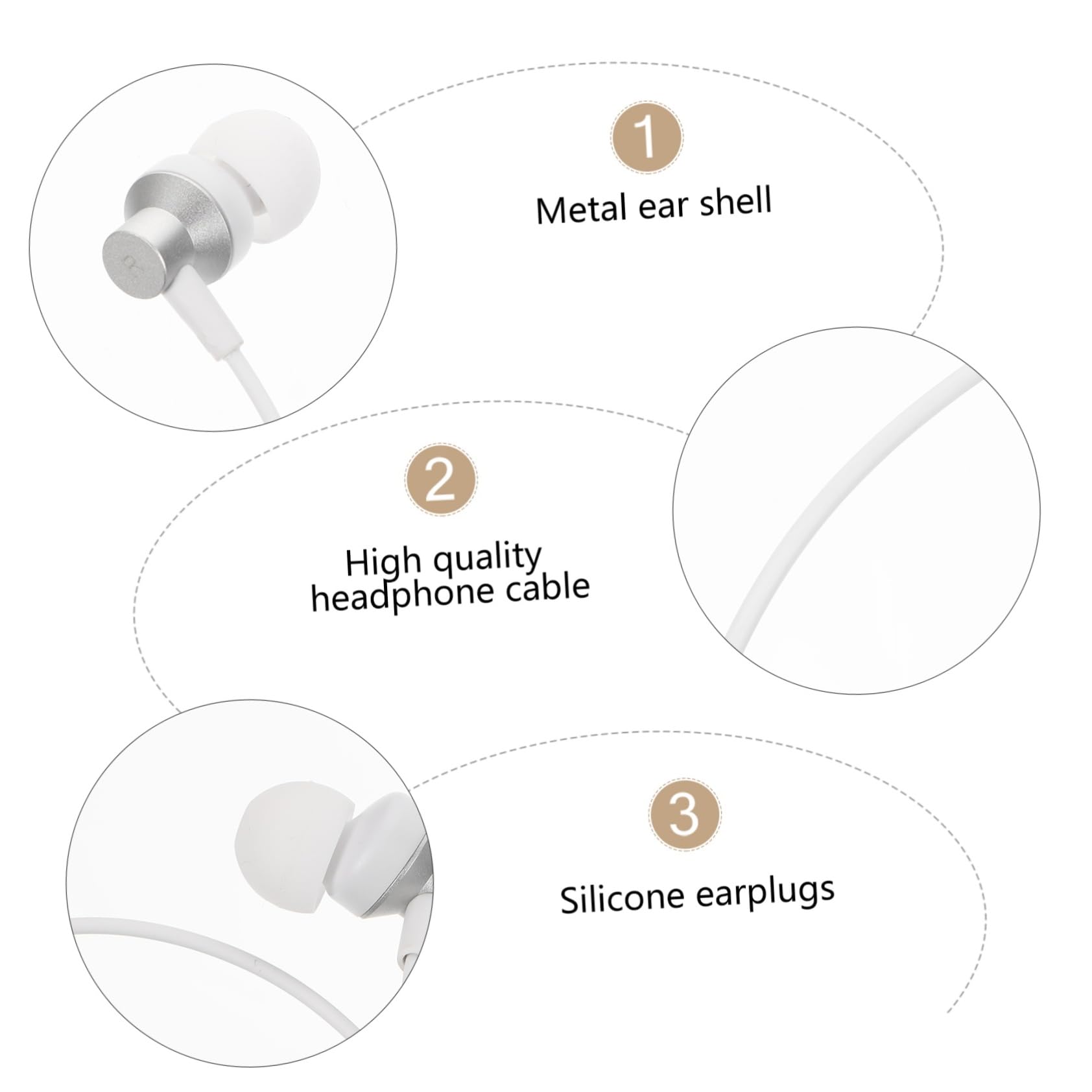Housoutil 2 Auricolari In-ear Per 2 Occhiali Vr Portatili Bassi Eccellenti E Design Confortevole in Silicone Morbido