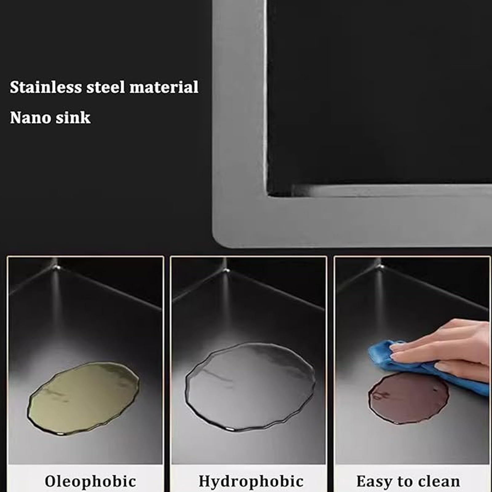 Lavello Da Bar Nero Con Coperchio Lavello Da Cucina A Scomparsa Con Coperchio Rubinetto Pieghevole Adatto Per Appartamento Camper E Roulotte