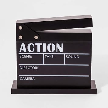 Pillowfort Movie Clapboard Novelty Table Lamp Black