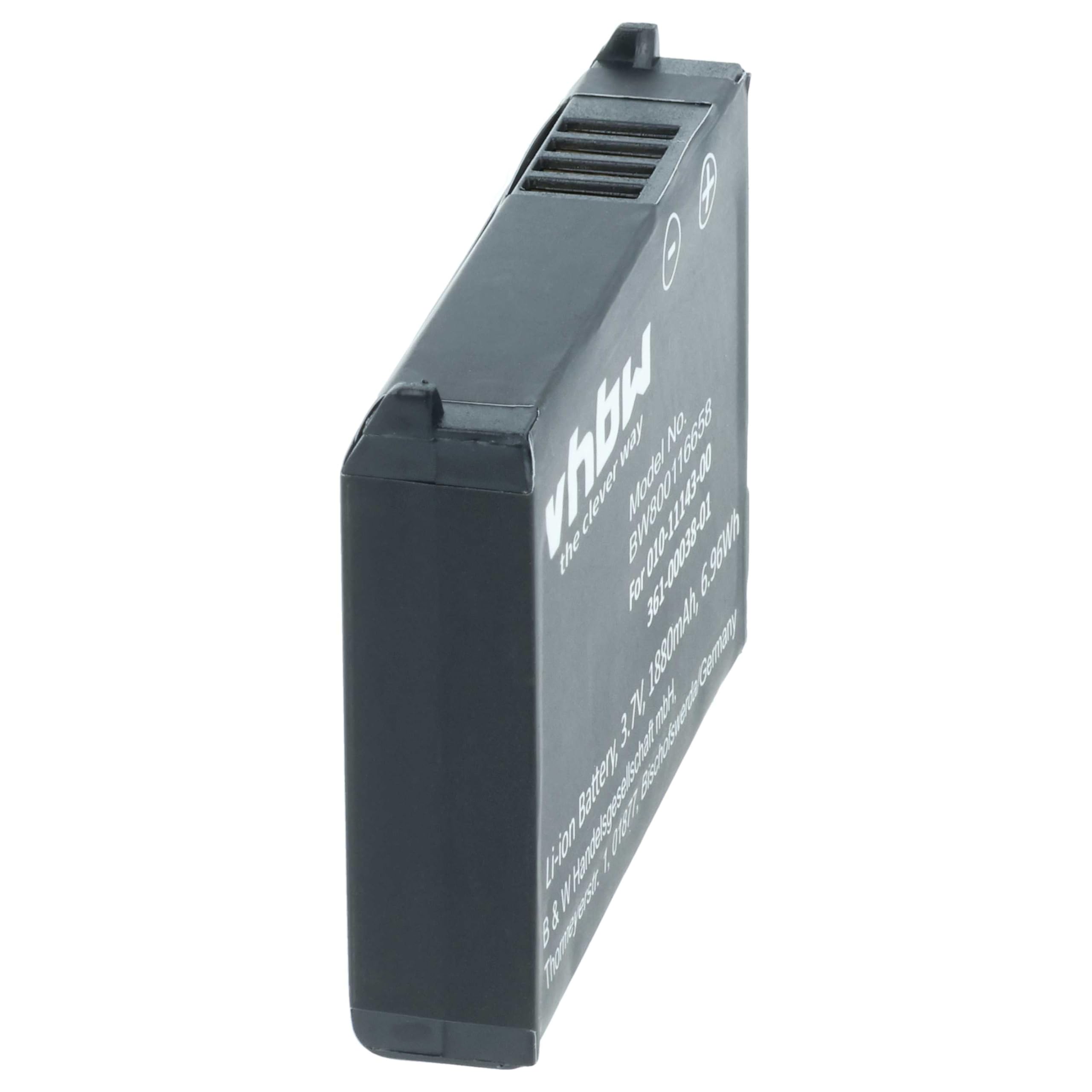 vhbw 1x batteria compatibile con Garmin Zumo 660LM, 650, 210 CE, 600, 660, 220, 665LM, 665, 210 navigatore GPS (1880mAh, 3,7V, Li-Ion)