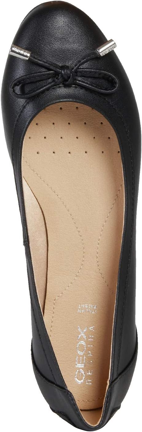 Geox Girls' D CharleneBallet Flat, Black BC, 10