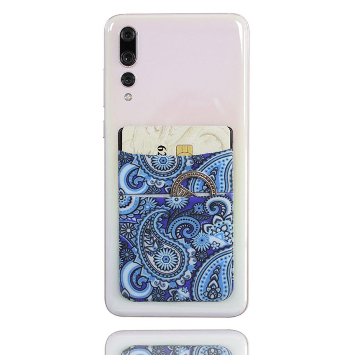 UKCOCO 5 Juegos de Fundas Adhesivas para La Trasera del Teléfono Inteligente Tarjetero Universal para Billetera Estuche de Almacenamiento para Tarjetas 2 Unidades X 5