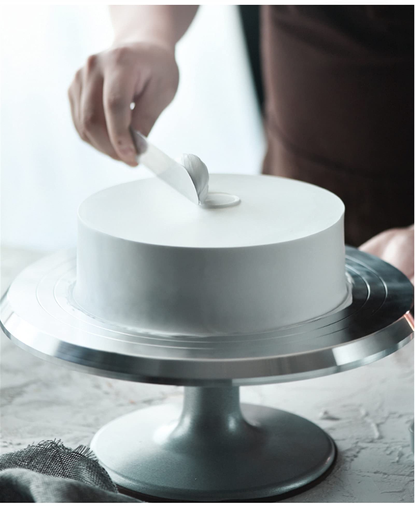 Talerz na tort obrotowy stop aluminium 8 10 12 cali stojak na ciasto pieczenie narzędzie montowane śmietana ciasto stół obrotowy stojak stojak na stół podstawa dekoracja patera na tort (kolor: 10 cali)
