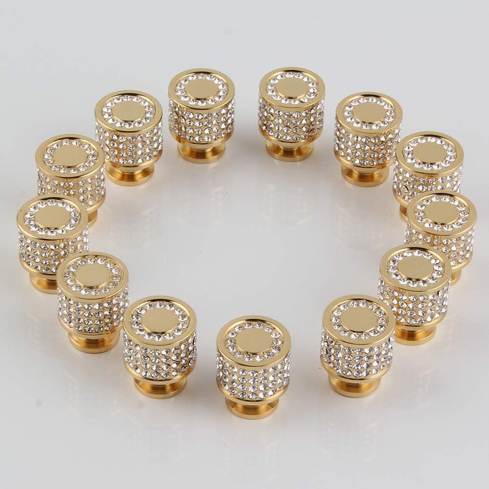 Bеѕt Prоmо Githtra 8 PCS Pack Crystal Cabinet Handles Dresser Knobs Diamond Drawer Door Cabinet Pull Handles for Home Décor, Round Gold Uр Tо 60% оƒƒ Githtra 8 PCS Pack Crystal Cabinet Handles Dresser Knobs Diamond Drawer Door Cabinet Pull Handles for Home Décor, Round Gold