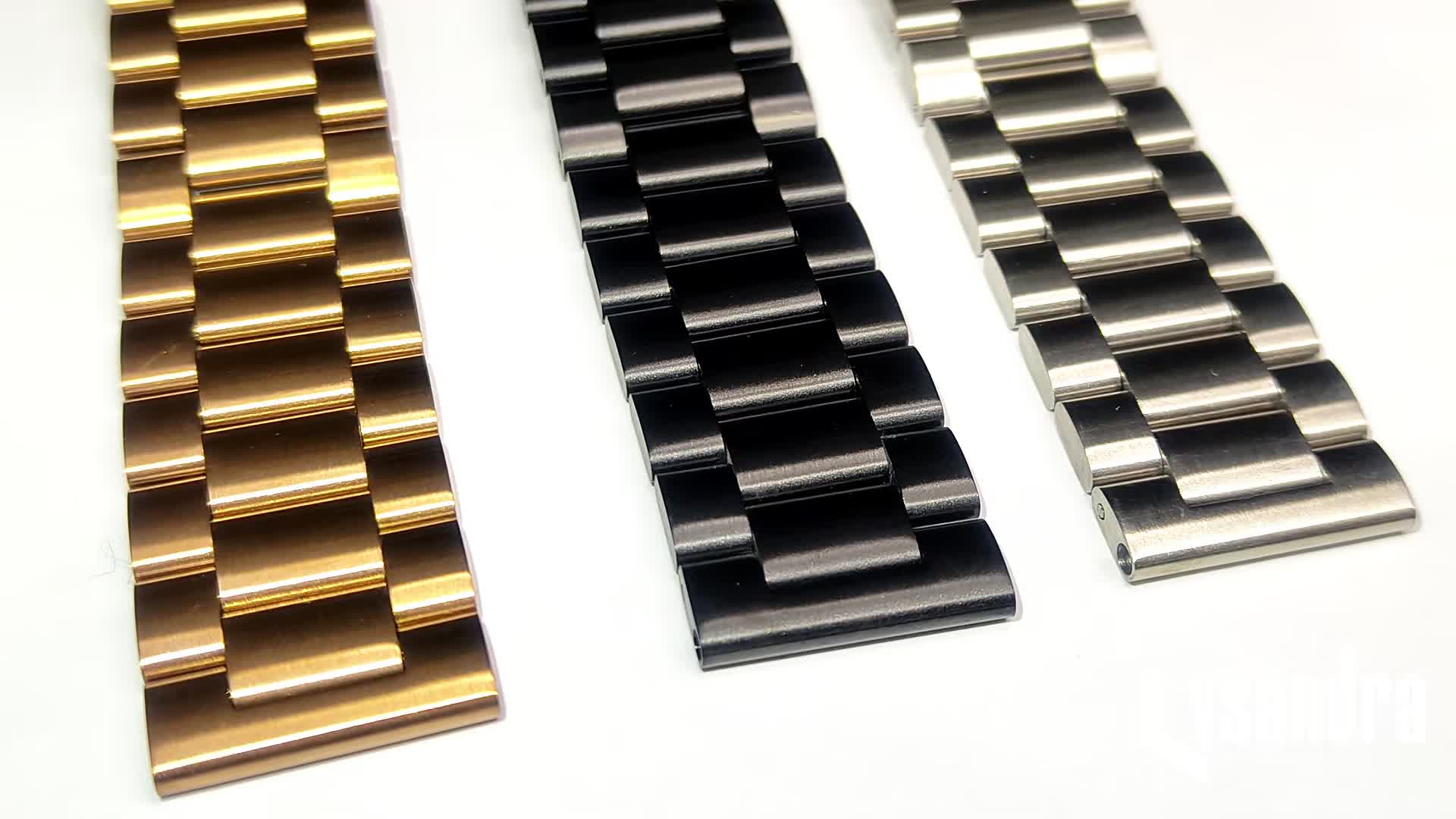 Correas metálicas de acero inoxidable de 22mm con liberación rápida miniatura 7