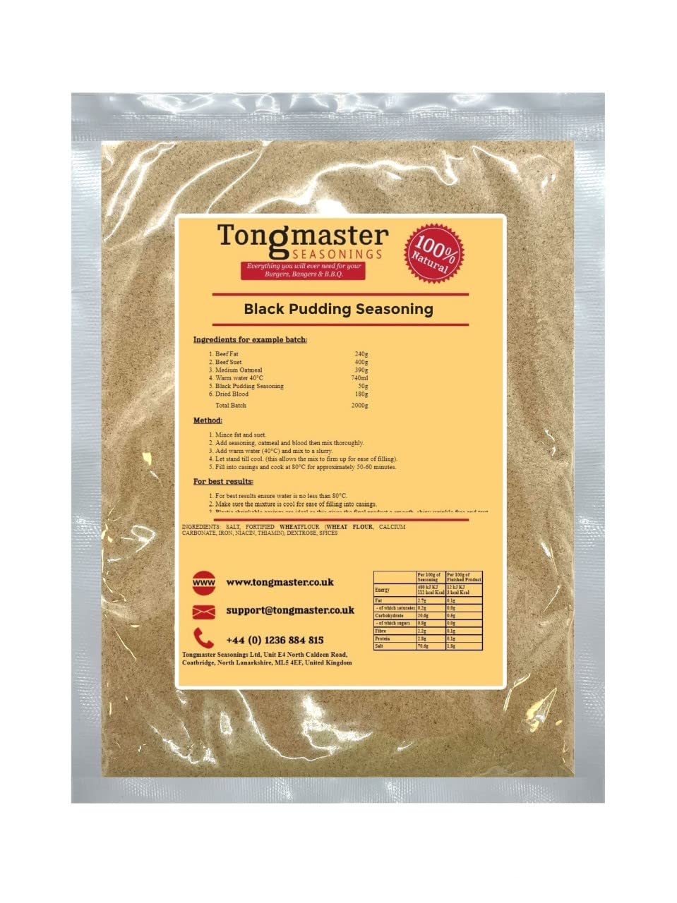 Black Pudding Seasoning Mix - 200g