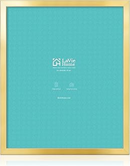 LaVie Home 24 x 30 Picture Frame, Large Poster Frame with High Definition Plexiglass, Horizontal or Vertical Wall Gallery Poster Frames Suitable for Photos, Artworks, Posters,Puzzle, Gold 1pc