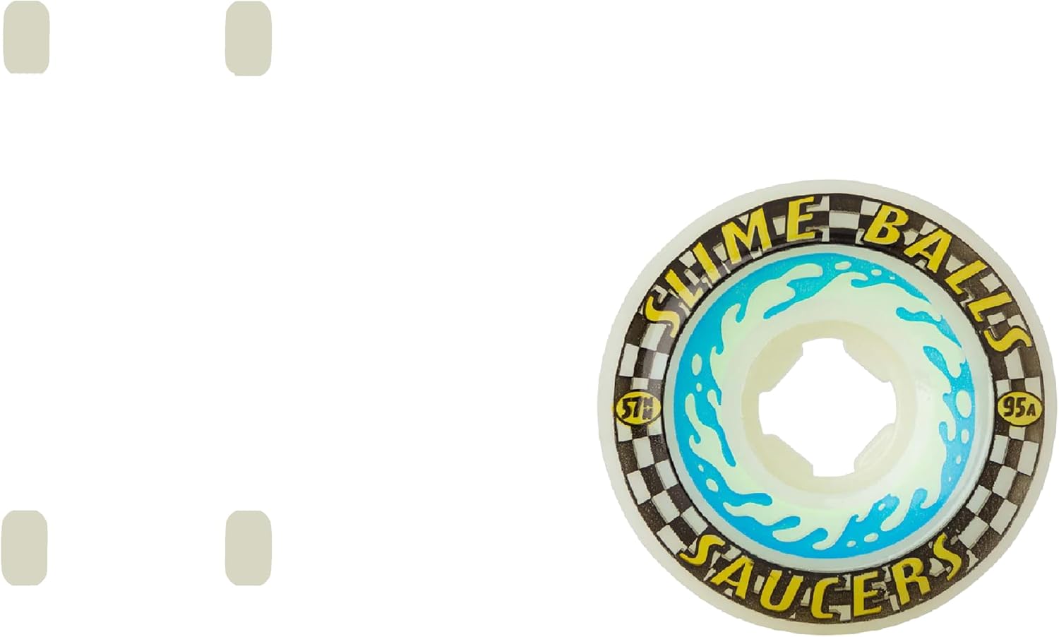 Slime Balls Skateboard Wheels 57mm Saucers 99A White