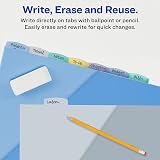 Avery Write & Erase Pocket Plastic Dividers, 8-Tab, Multicolor, 1 Set – view 5