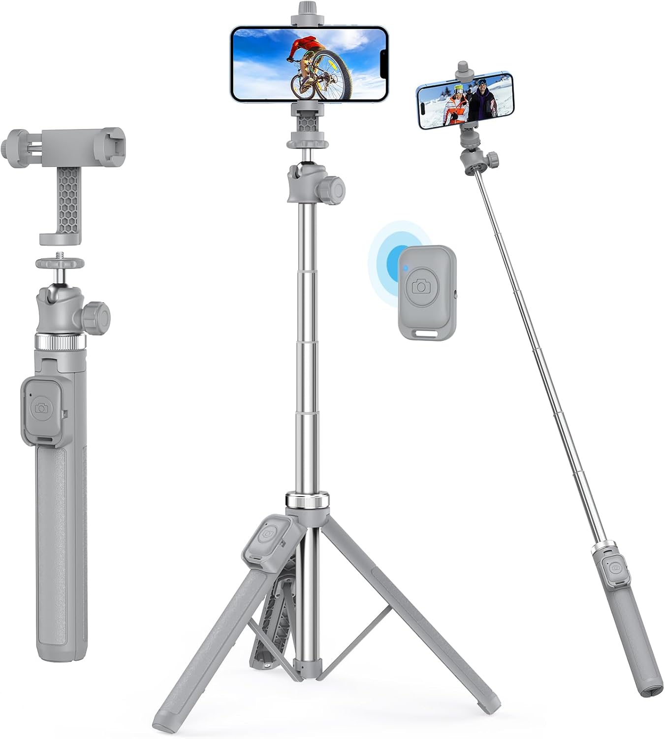 Extendable Tripod for iPhone with Remote, 360° Ball Jamaica Ubuy