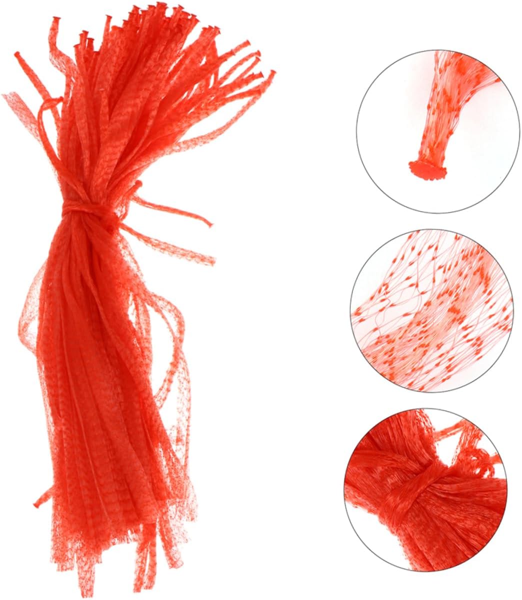 250 Pcs Reusable Mesh Produce Bags Breathable Storage Net Pouches for Fresh Fruits Vegetables Lightweight for Home Shopping Supermarket Use