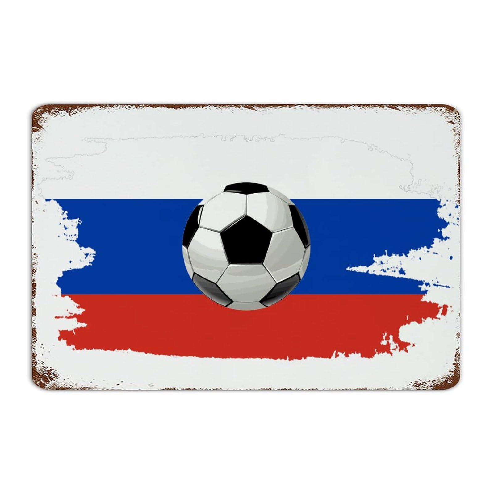 Plaque en métal football russe cadeau idéal homme pour déco garage
