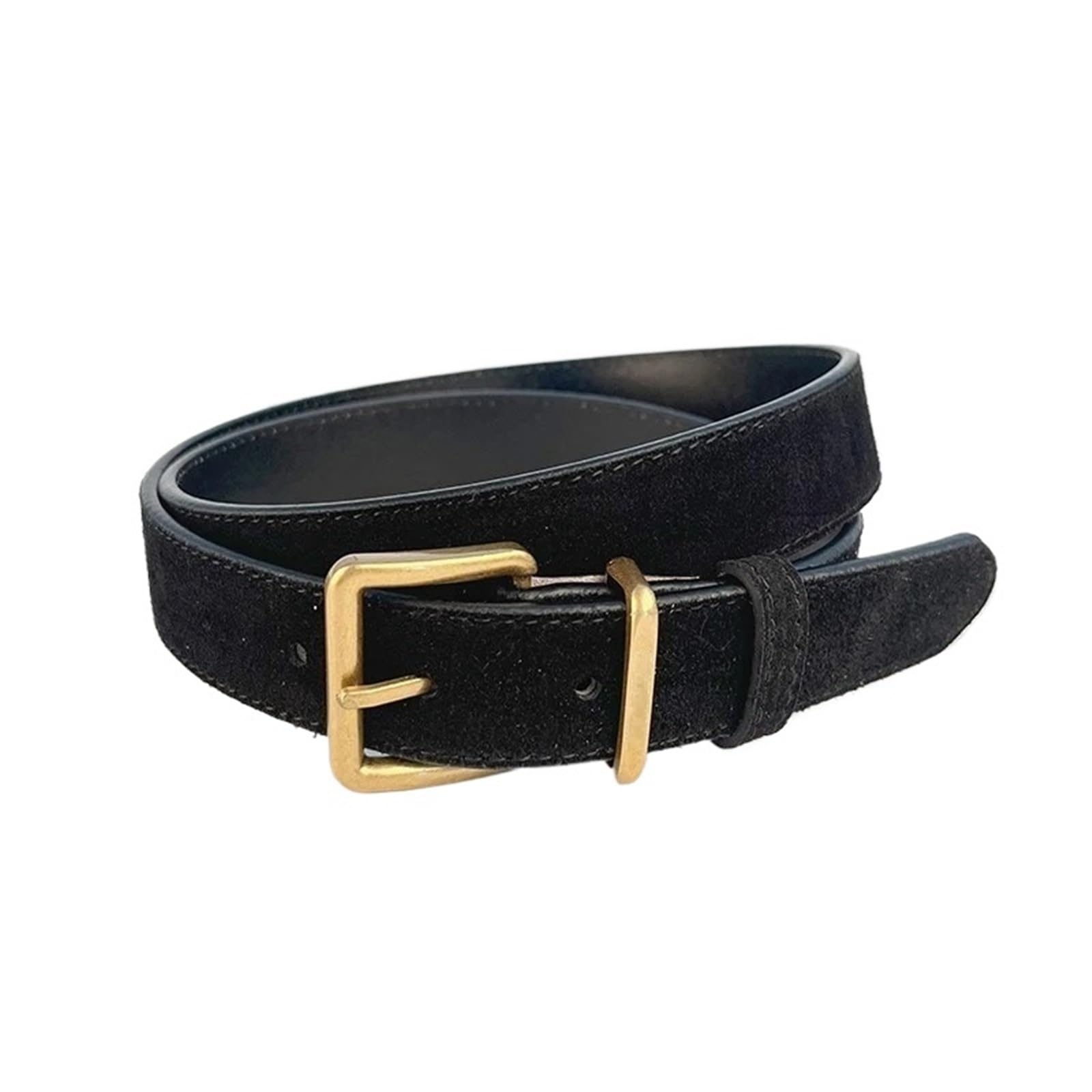 Ceintures Femme Ceintures for femmes en daim et cuir de vache avec boucle carrée tendance alliage, idéales for les robes jeans Pour Robe