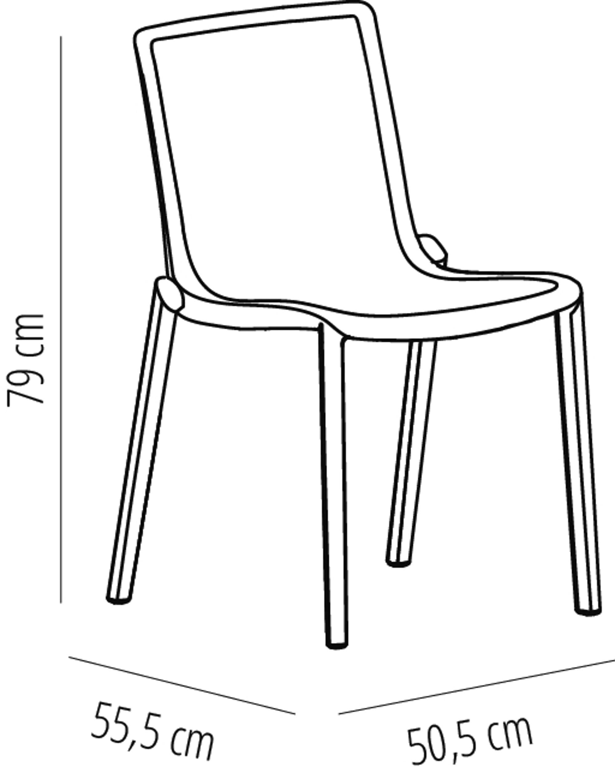 Resol Set de 2 sillas de diseño Kat para Interior, Exterior, jardín - Color Blanco