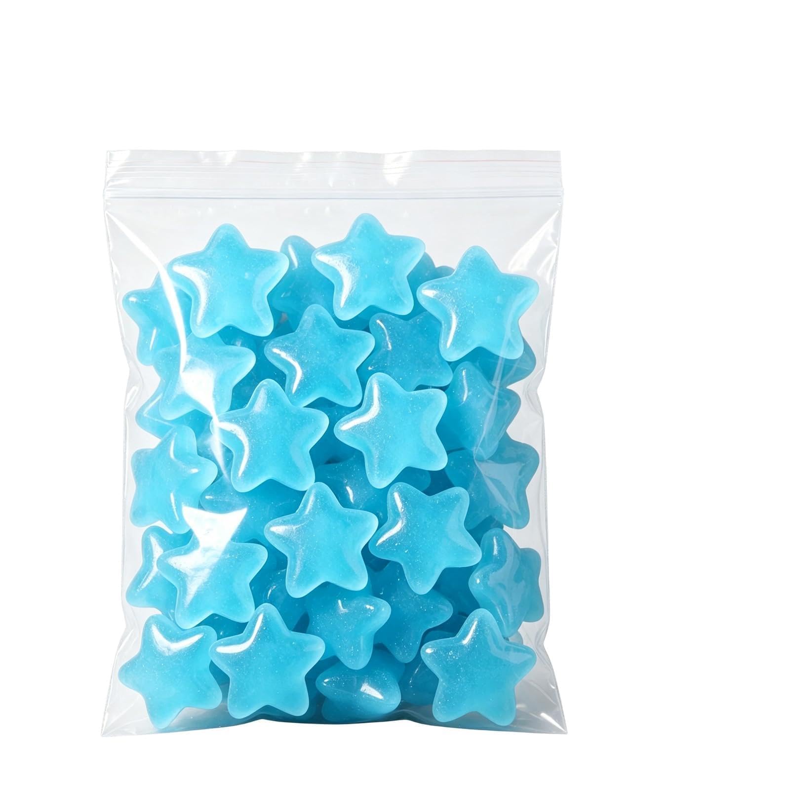 Limtula Light Blue 100Pcs / Pack Waterproof Resin Stone Colorful Pebbles Decoration Ideal For Yard And Vase Embellishment Glowing Pebbles