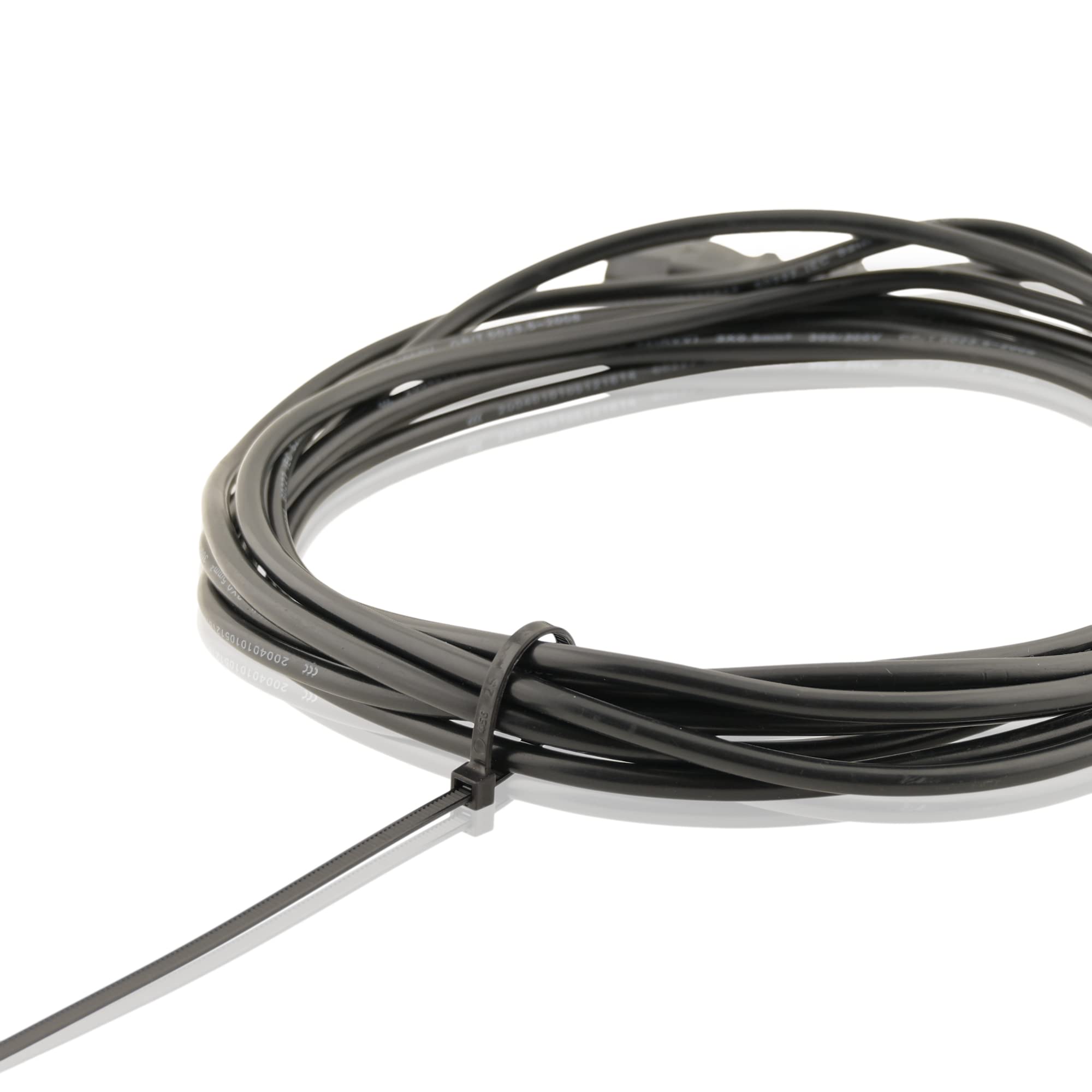 Fascette per cavi professionali in nero, colore neutro | 100 pezzi | Lunghezza 100-1000 mm | Larghezza 25-90 mm | resistente ai raggi UV Fascette per cavi, costruzioni, casalinghi