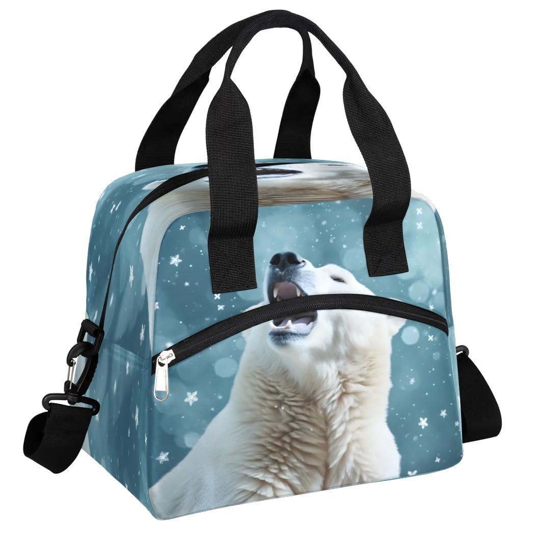 WELLDAY Bolsas De Almuerzo Con Aislamiento De Oso Polar Reutilizable, Portátil, A Prueba De Fugas, Para Picnic, Trabajo, Camping