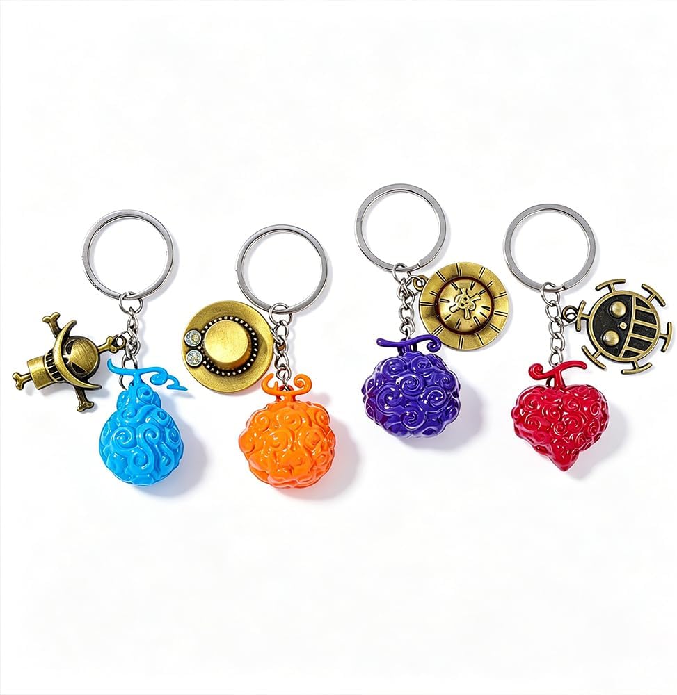 Devil Fruit Design Gum Gum Fruit Anime Keychain