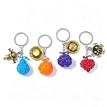 Anime Keychain Devil Fruit Design Gum Gum Fruit Charm Manga Inspired Anime Accessories Collectible Gift for Fans