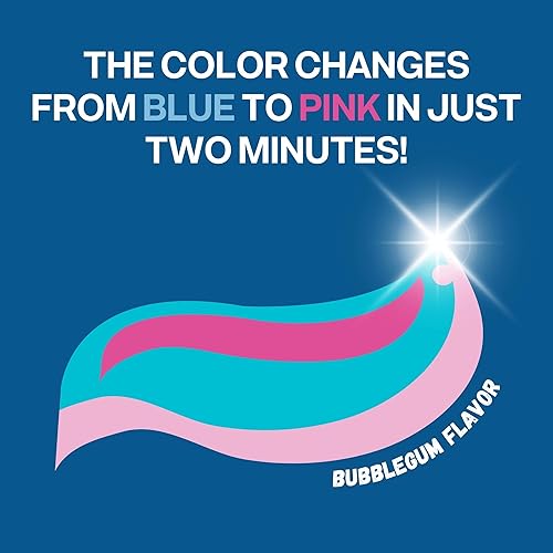 Miniatura 7 de Crest Kids - Paquete de pasta de dientes que cambia de color paquete de 2 unidades sabor a chicle de 4.2 onzas + exprimidor de pasta de dientes