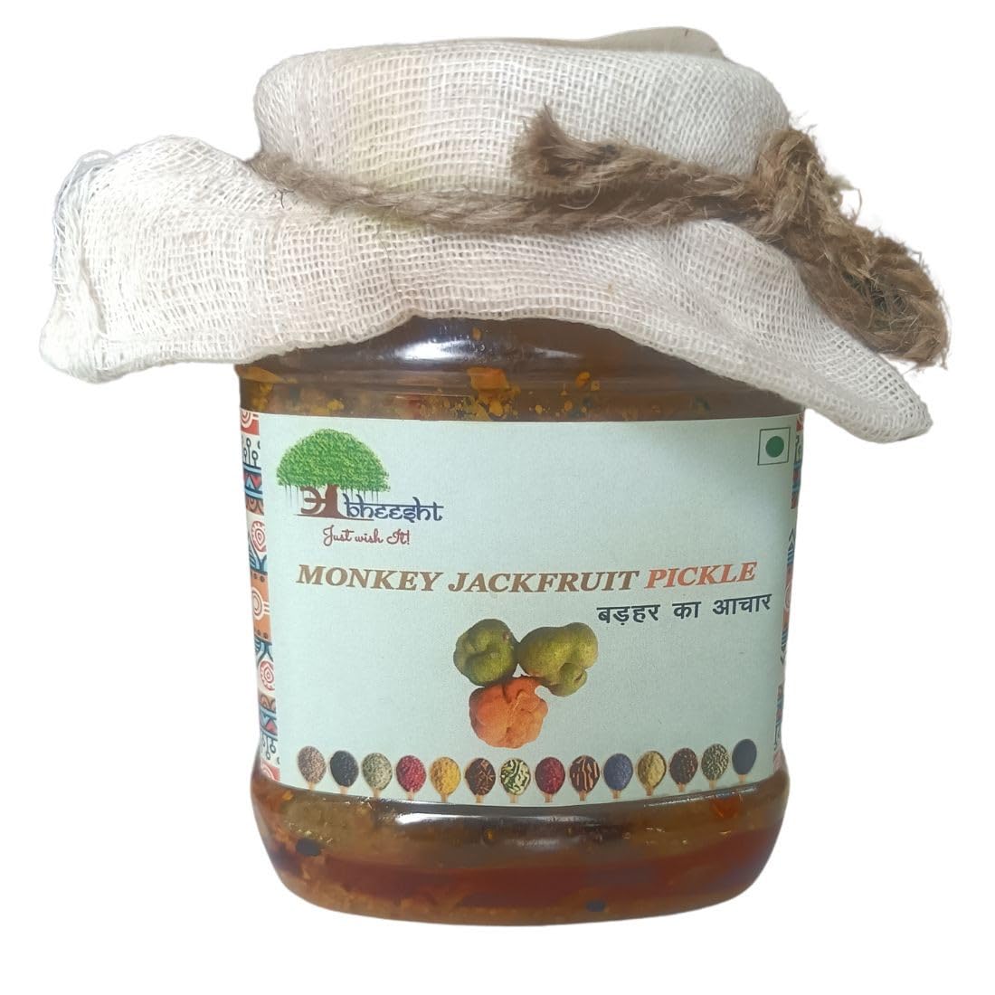 Abheesht Monkey Jackfruit Pickle 400g | Homemade Traditional Achar Artocarpus Lacucha | Badhal ka Achar | No Preservatives | Traditional Recipe from Bihar Pickles in Mustard Oil
