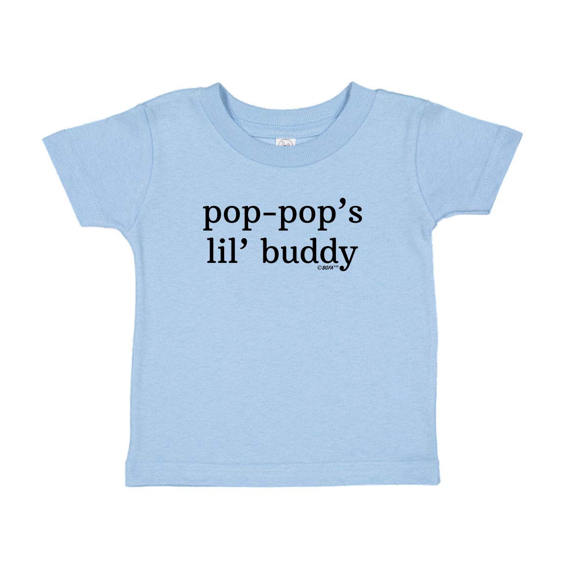 Grandpa Toddler Shirt for Toddlers Pop-Pop Gifts Pop-Pop's Lil' Buddy Shirt Toddler T-Shirt 4T Light Blue